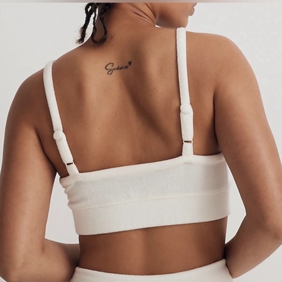 Madewell Towel Terry Scoopneck Bralette and Biker Shorts - Picture 3 of 14